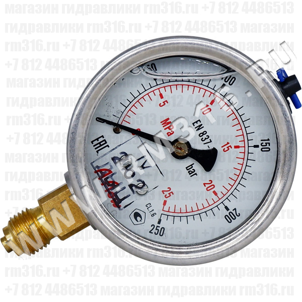 Манометр гидравлический с поверкой 250 бар