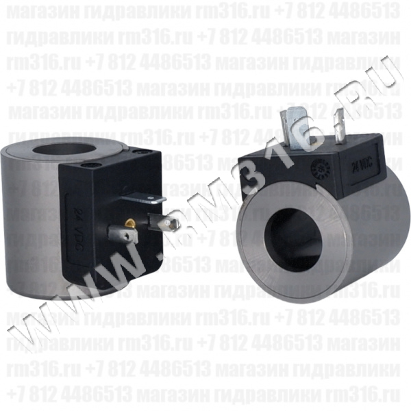 MC-18-C-24H DC Электромагнитная катушка для гидравлического клапана (гидроклапана) картриджного (ввертного) исполнения, 24 В (DC), электрическое подключение DIN 43650 (MERIC, Китай)