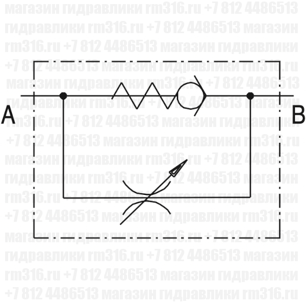 Дроссель с обратным клапаном схема