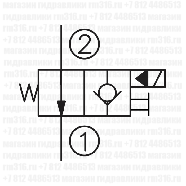 LSV2-08-2NOP-M Двухлинейный гидравлический клапан (гидроклапан) картриджного (ввертного) исполнения LSV2-08-2NOP схема