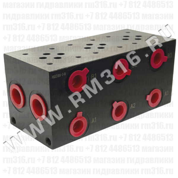 HSD-ZVB6P-3-B Hanshang Hydraulic HSD-ZVB6P-3-B Плита CETOP 3 под 3 места (гидрораспределителя)