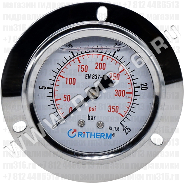 1201-63F-25 (0-25 бар) Манометр виброустойчивый, фланцевое присоединение