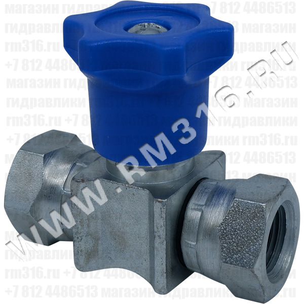 1608010102 (EMIL01C) Кран для подключения манометра прямоточный, внутренняя резьба под манометр - 1/4" BSP (цилиндрическая), внутренняя резьба - 1/4" BSP (цилиндрическая), 5 л/мин, 350 бар (Walvoil, Италия)