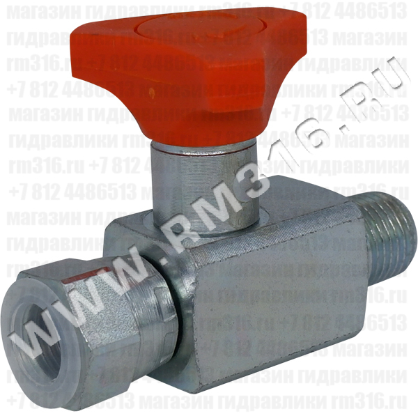 EML 1/4” MF (EM001L) Кран для подключения манометра прямоточный, внутренняя резьба под манометр - 1/4" BSP (цилиндрическая), наружняя резьба - 1/4" BSPT (коническая), 400 бар (Oleodinamica Marchesini, Италия)