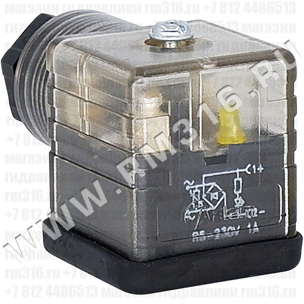 Электрический разъем (штекер, коннектор) с диодным мостом