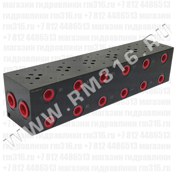 HSD-ZVB6P-6-B Hanshang Hydraulic Плита CETOP 3 под 6 мест (гидрораспределителей) HSD-ZVB6P-6-B Плита (сталь) под 6 мест (гидрораспределителей) по стандарту CETOP 03 (NG6), Ду = 6 мм (Ningbo Hanshang Hydraulic, Китай)